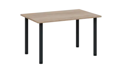 CRTR 120 jídelní stůl, kovová podnož černá, deska 25 mm, 1194x800 mm, dub bardolino